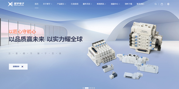 电磁阀外贸网站建设案例